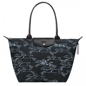 Longchamp Le Pliage Collection L Tote Bag Azul Marino | YN8940172