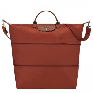 Longchamp Le Pliage Green Travel Bag Expandable Chestnut | IU6213578