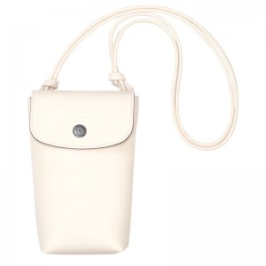 Longchamp Le Pliage Xtra Phone Case With Leather Lace Ecru | CI5847109