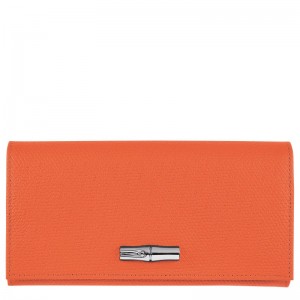 Longchamp Le Roseau Continental Wallet Naranjas | VG6128307
