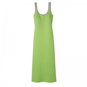 Longchamp Long Dress Verde Verde Menta | WN9387054