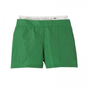 Longchamp Short Pants With Belt Patch Verde | RZ7649820